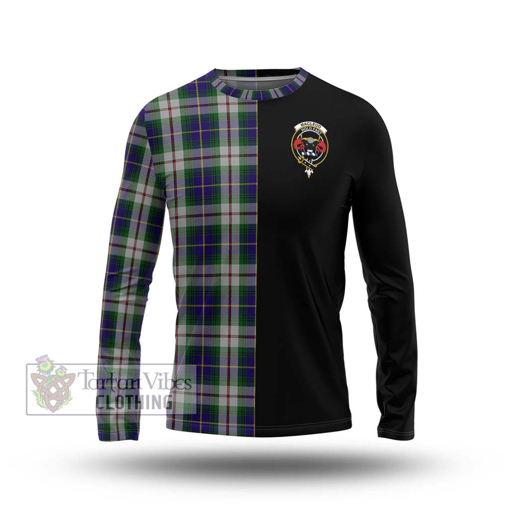 MacLeod Of Californian Tartan Long Sleeve T-Shirt with Family Crest and Half Of Me Style Unisex - Tartanvibesclothing Shop