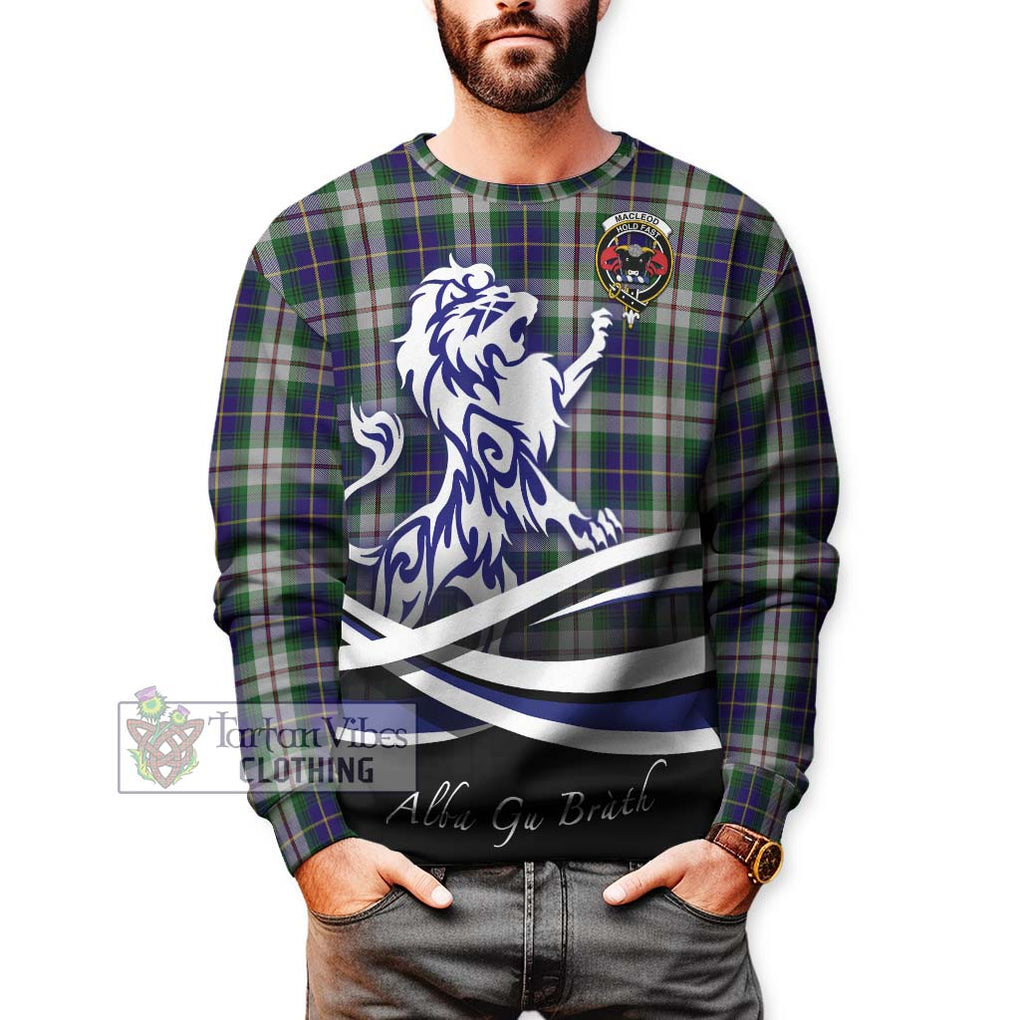 MacLeod Of Californian Tartan Sweatshirt with Alba Gu Brath Regal Lion Emblem Unisex - Tartanvibesclothing Shop