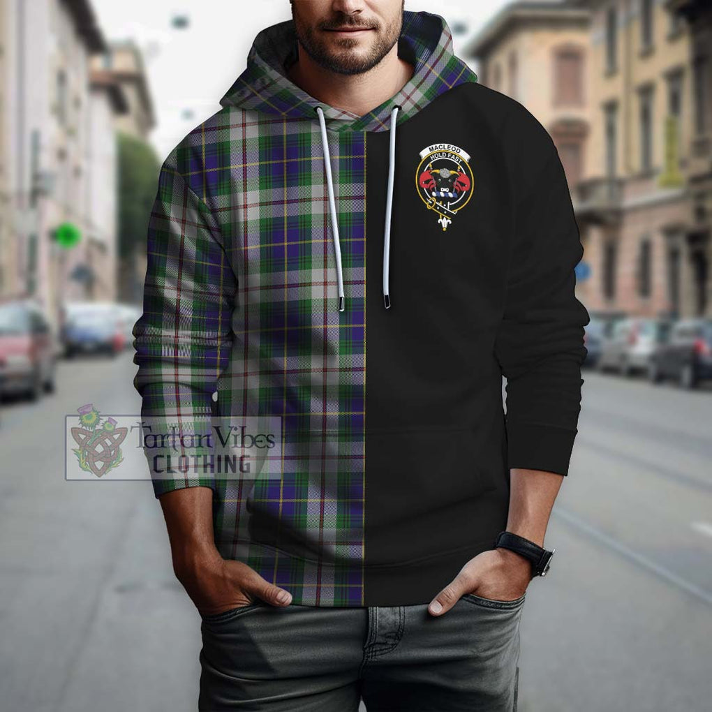 MacLeod Of Californian Tartan Hoodie with Family Crest and Half Of Me Style Zip Hoodie - Tartanvibesclothing Shop