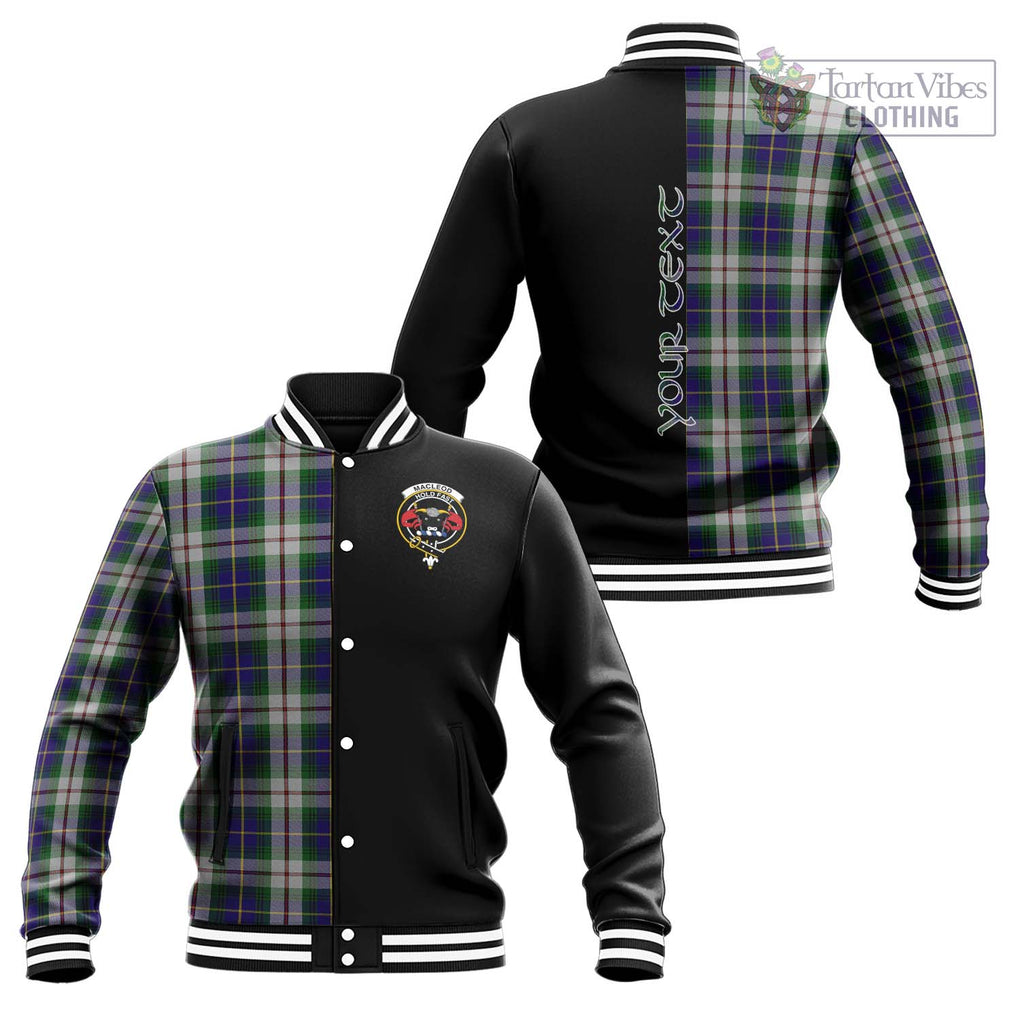 MacLeod Of Californian Tartan Baseball Jacket with Family Crest and Half Of Me Style Unisex - Tartanvibesclothing Shop