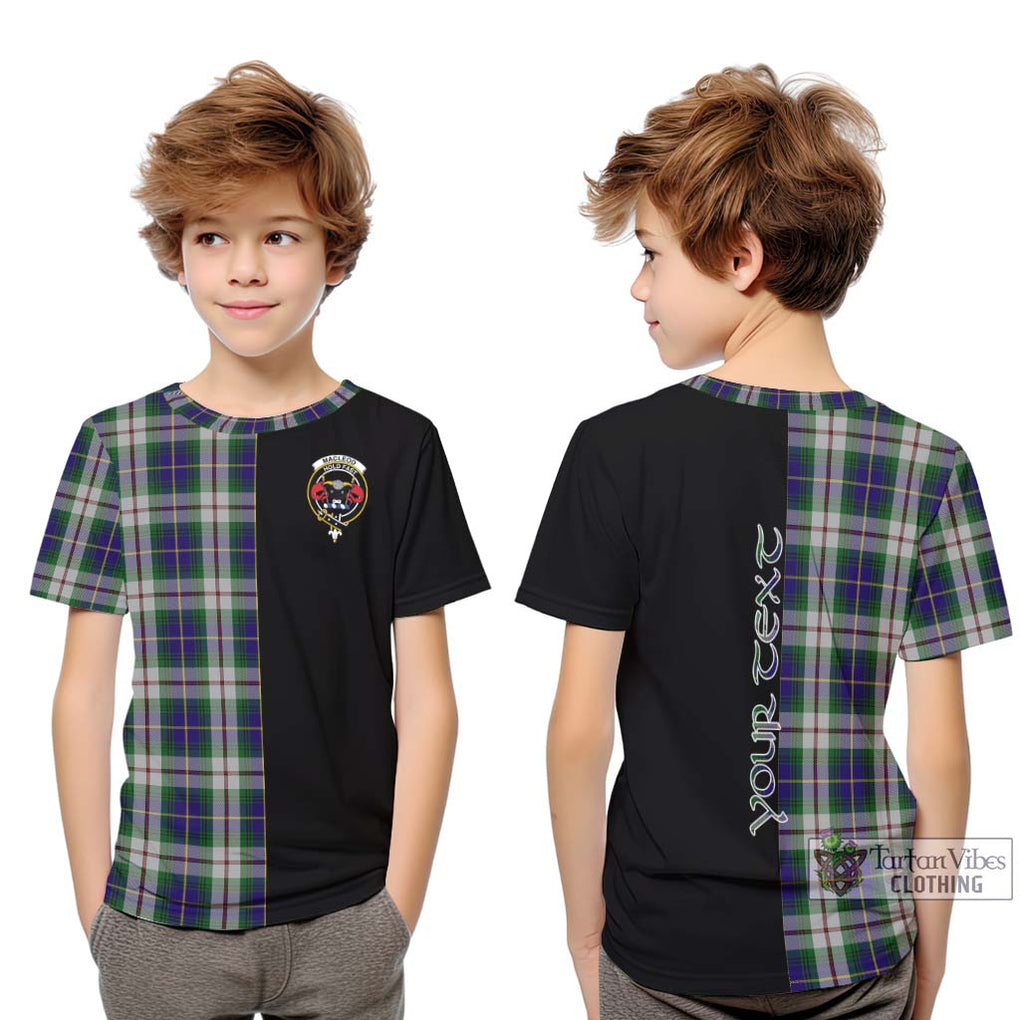 MacLeod Of Californian Tartan Kid T-Shirt with Family Crest and Half Of Me Style Youth XL Size14 - Tartanvibesclothing Shop