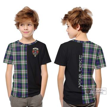 MacLeod Of Californian Tartan Kid T-Shirt with Family Crest and Half Of Me Style