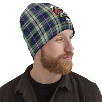 MacLeod Of Californian Tartan Beanies Hat with Family Crest