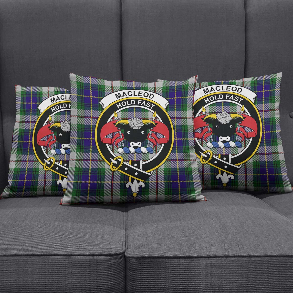 MacLeod Of Californian Tartan Pillow Cover with Family Crest Square Pillow Cover - Tartanvibesclothing