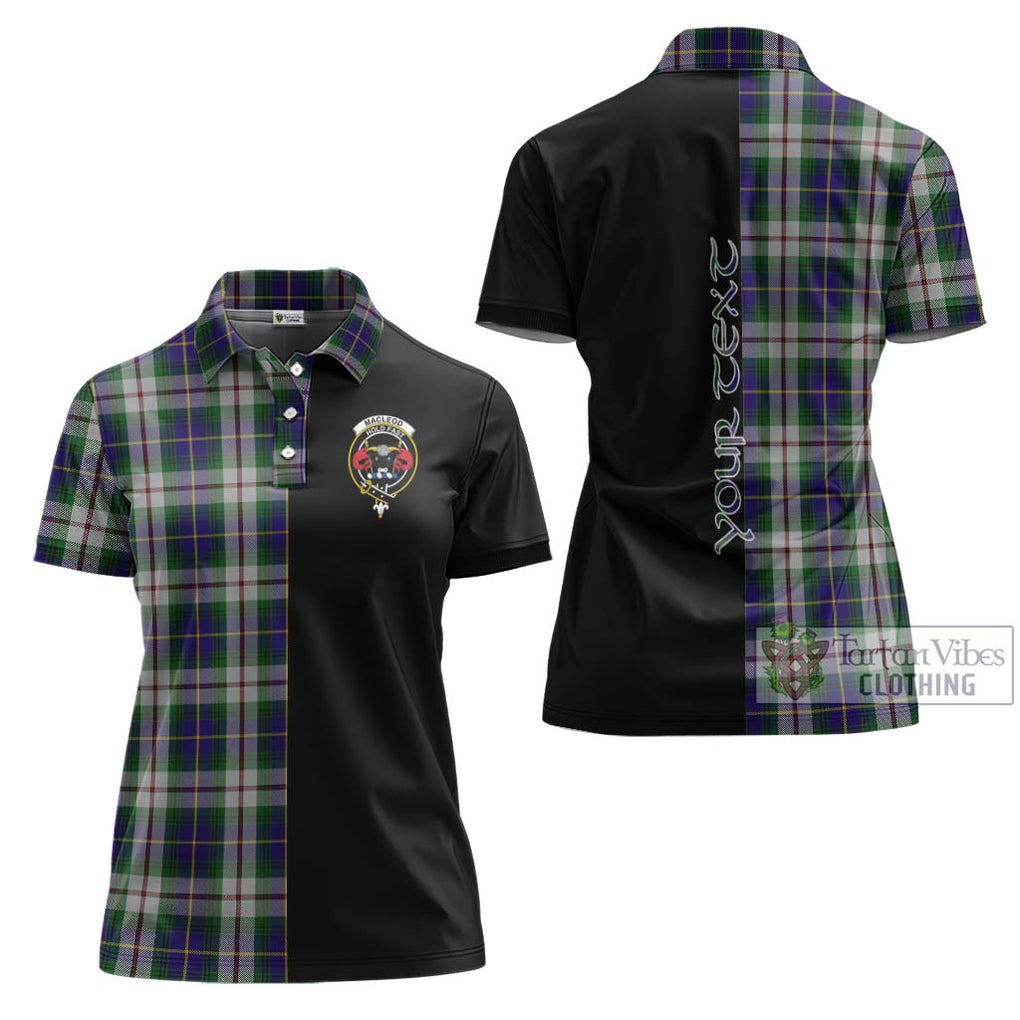 MacLeod Of Californian Tartan Women's Polo Shirt with Family Crest and Half Of Me Style Women - Tartanvibesclothing Shop