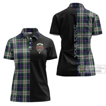 MacLeod Of Californian Tartan Women's Polo Shirt with Family Crest and Half Of Me Style