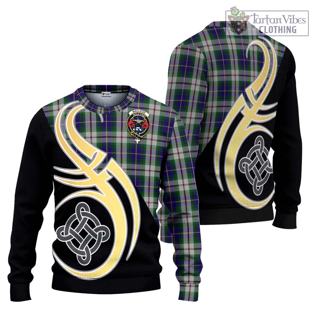 MacLeod Of Californian Tartan Knitted Sweater with Family Crest and Celtic Symbol Style Unisex - Tartan Vibes Clothing