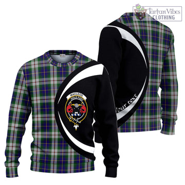 MacLeod Of Californian Tartan Ugly Sweater with Family Crest Circle Style