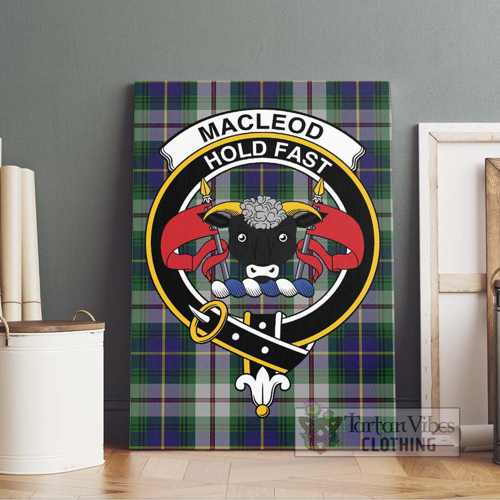 MacLeod Of Californian Tartan Canvas Print Wall Art with Family Crest Without Frame - Tartan Vibes Clothing