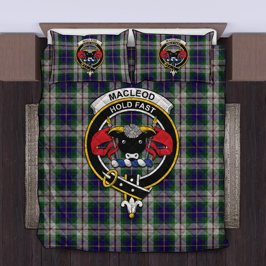 MacLeod Of Californian Tartan Quilt Bed Set with Family Crest Twin - Tartan Vibes Clothing