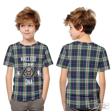 MacLeod Of Californian Tartan Kid T-Shirt with Family Crest DNA In Me Style