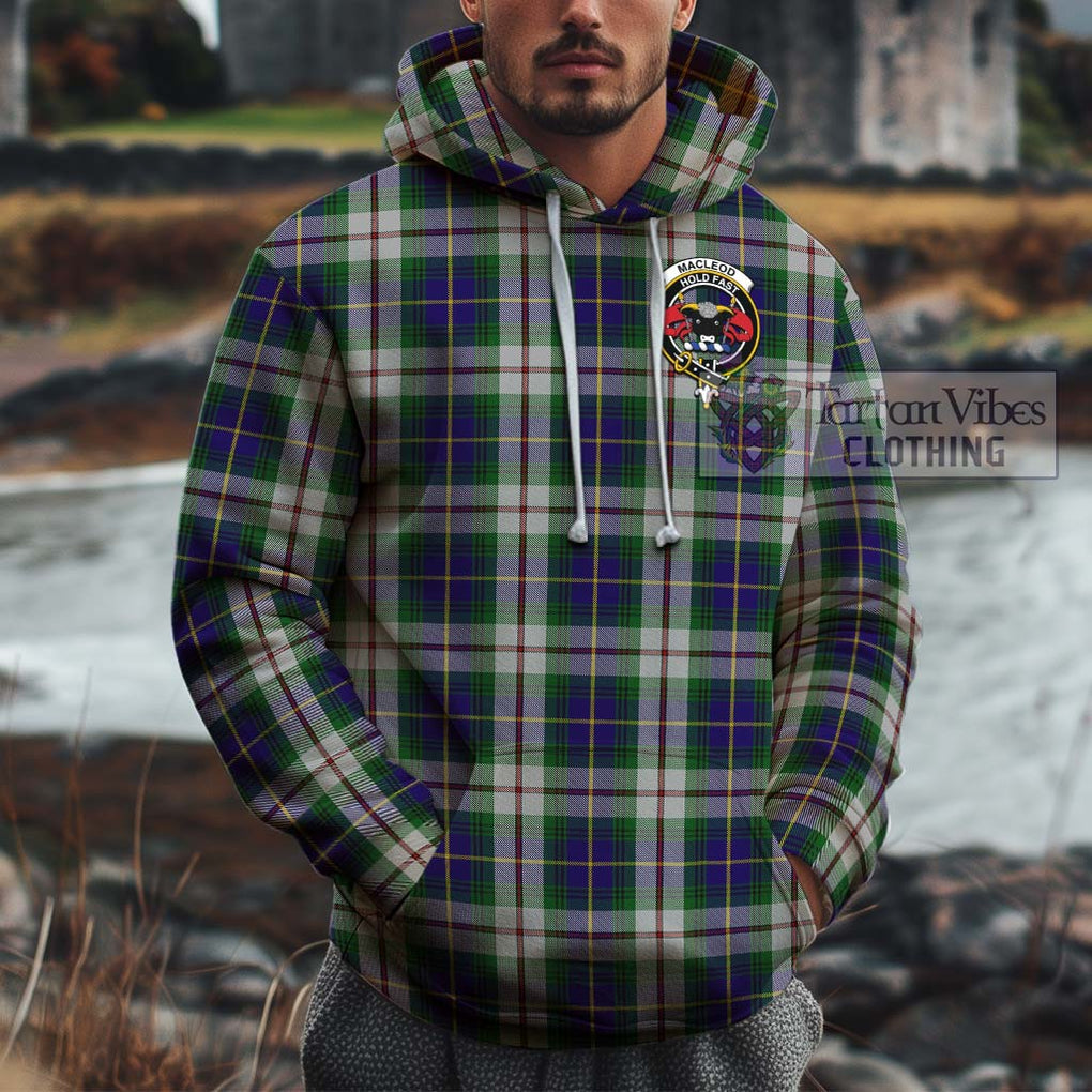 MacLeod Of Californian Tartan Cotton Hoodie with Family Crest Pullover Hoodie XS - Tartan Vibes Clothing