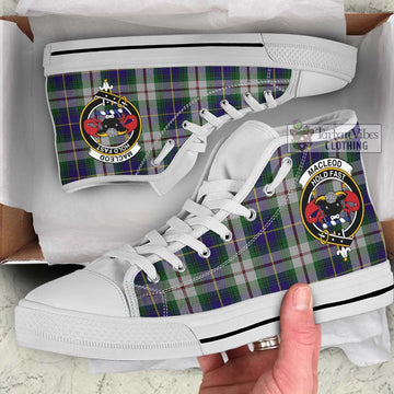 MacLeod Of Californian Tartan High Top Shoes with Family Crest