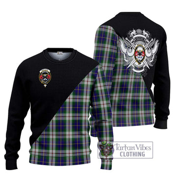 MacLeod Of Californian Tartan Ugly Sweater with Family Crest and Military Logo Style