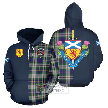 MacLeod Of Californian Tartan Hoodie Alba with Scottish Lion Royal Arm Half Style