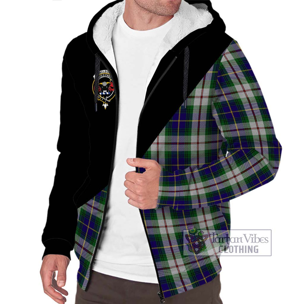 MacLeod Of Californian Tartan Sherpa Hoodie with Family Crest and Military Logo Style Unisex S - Tartanvibesclothing Shop