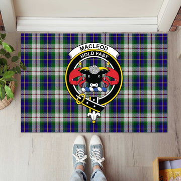 MacLeod Of Californian Tartan Door Mat with Family Crest