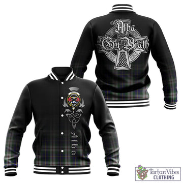 MacLeod Of Californian Tartan Baseball Jacket Featuring Alba Gu Brath Family Crest Celtic Inspired