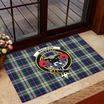 MacLeod Of Californian Tartan Door Mat with Family Crest