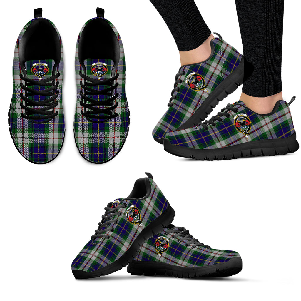 MacLeod Of Californian Tartan Sneakers with Family Crest - Tartan Vibes Clothing