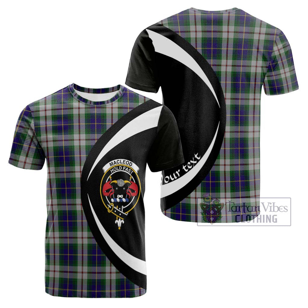 Tartan Vibes Clothing MacLeod Of Californian Tartan Cotton T-shirt with Family Crest Circle Style