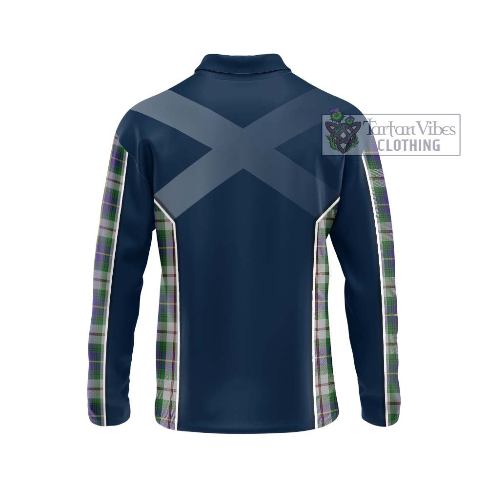 MacLeod Of Californian Tartan Long Sleeve Polo Shirt with Family Crest and Lion Rampant Vibes Sport Style - Tartan Vibes Clothing