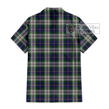 MacLeod Of Californian Tartan Short Sleeve Button Shirt with Family Crest DNA In Me Style