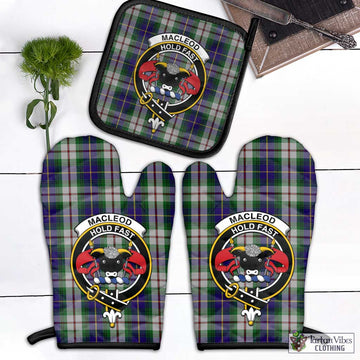 MacLeod Of Californian Tartan Combo Oven Mitt & Pot-Holder with Family Crest