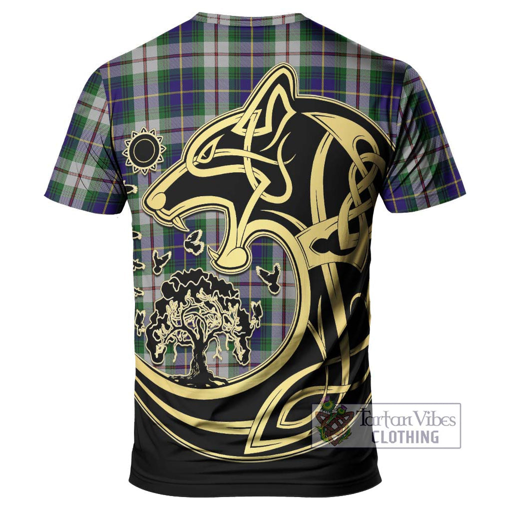 MacLeod Of Californian Tartan T-Shirt with Family Crest Celtic Wolf Style - Tartan Vibes Clothing