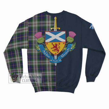 MacLeod Of Californian Tartan Sweatshirt Alba with Scottish Lion Royal Arm Half Style