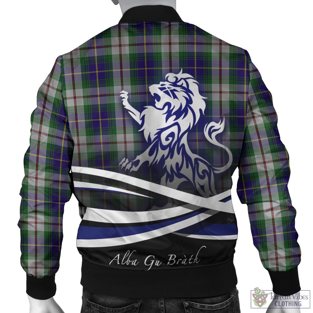 Tartan Vibes Clothing MacLeod Of Californian Tartan Bomber Jacket with Alba Gu Brath Regal Lion Emblem