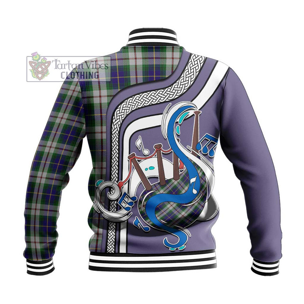 Tartan Vibes Clothing MacLeod Of Californian Tartan Baseball Jacket with Epic Bagpipe Style