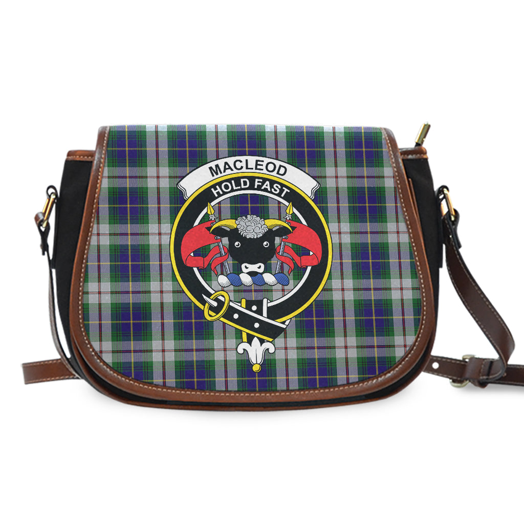 MacLeod Of Californian Tartan Saddle Bag with Family Crest - Tartan Vibes Clothing