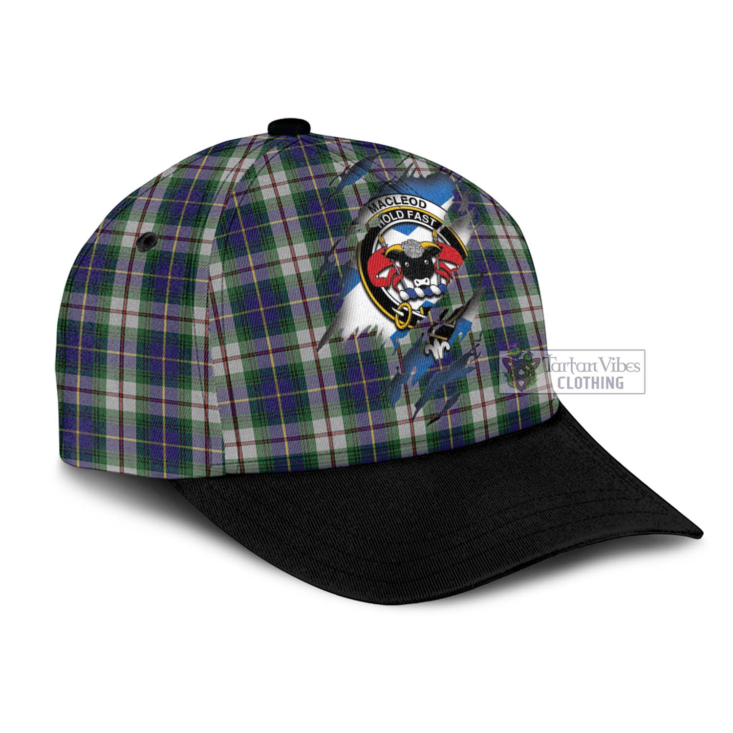 Tartan Vibes Clothing MacLeod Of Californian Tartan Classic Cap with Family Crest In Me Style