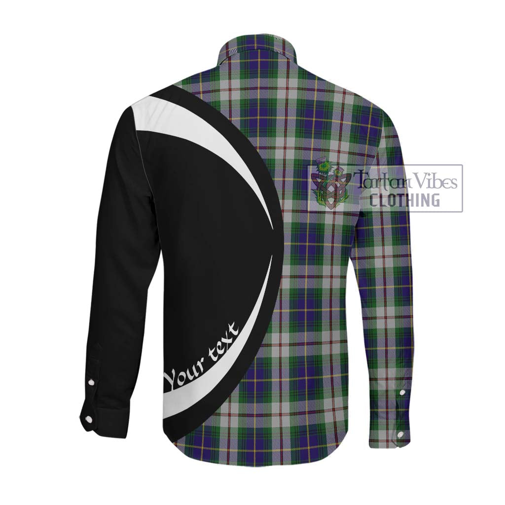 MacLeod Of Californian Tartan Long Sleeve Button Up with Family Crest Circle Style Men's Shirt - Tartan Vibes Clothing