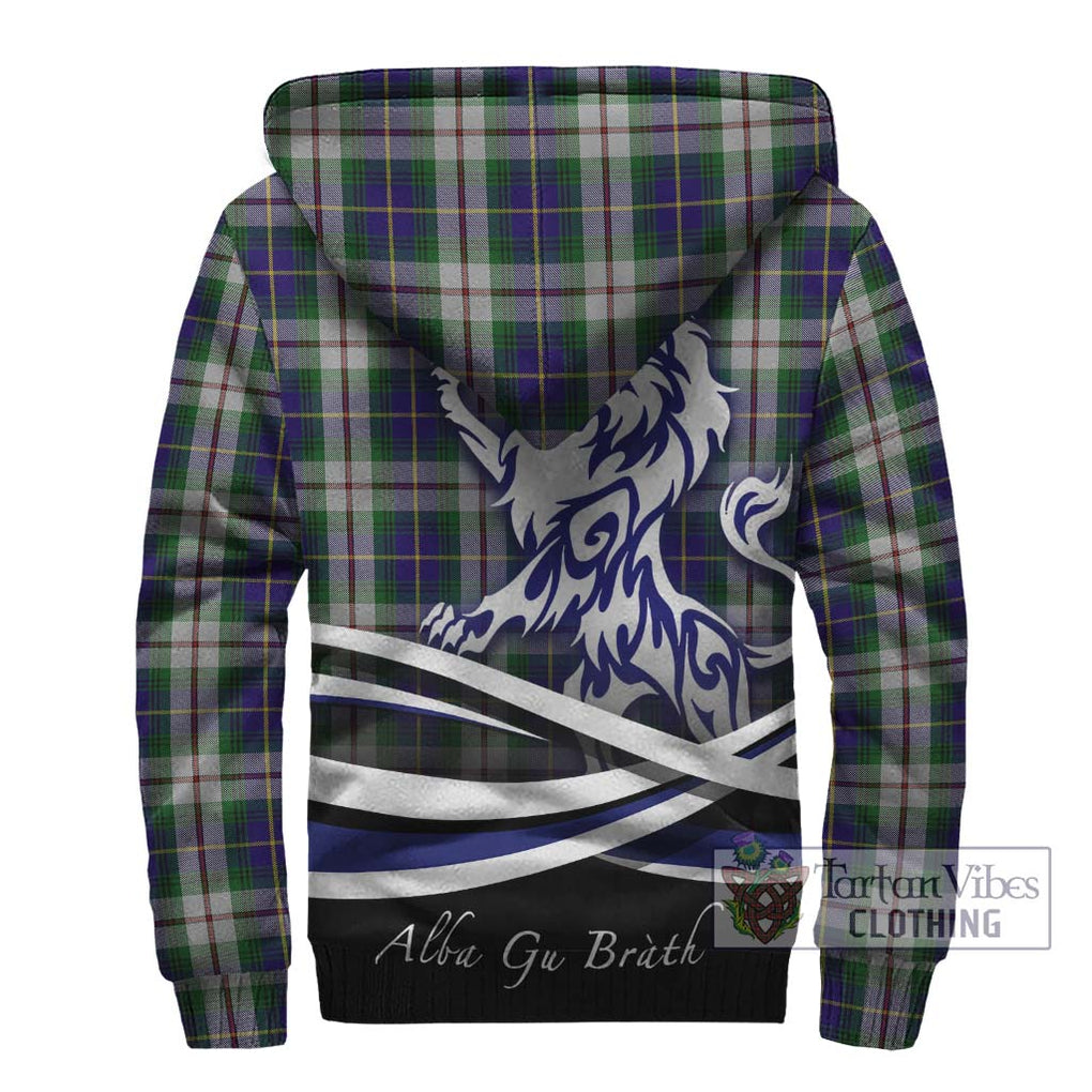 MacLeod Of Californian Tartan Sherpa Hoodie with Alba Gu Brath Regal Lion Emblem - Tartanvibesclothing Shop