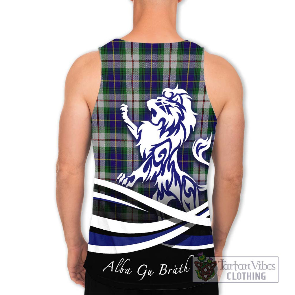 MacLeod Of Californian Tartan Men's Tank Top with Alba Gu Brath Regal Lion Emblem - Tartanvibesclothing Shop