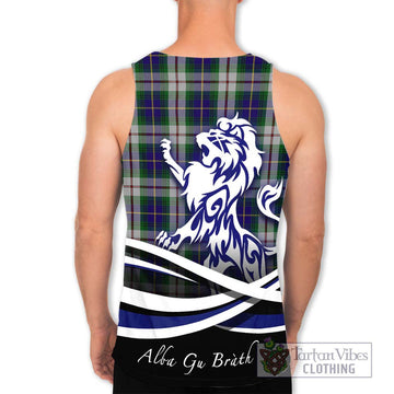 MacLeod Of Californian Tartan Men's Tank Top with Alba Gu Brath Regal Lion Emblem