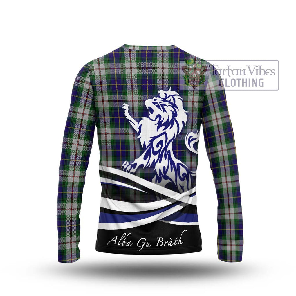 MacLeod Of Californian Tartan Long Sleeve T-Shirt with Alba Gu Brath Regal Lion Emblem - Tartanvibesclothing Shop