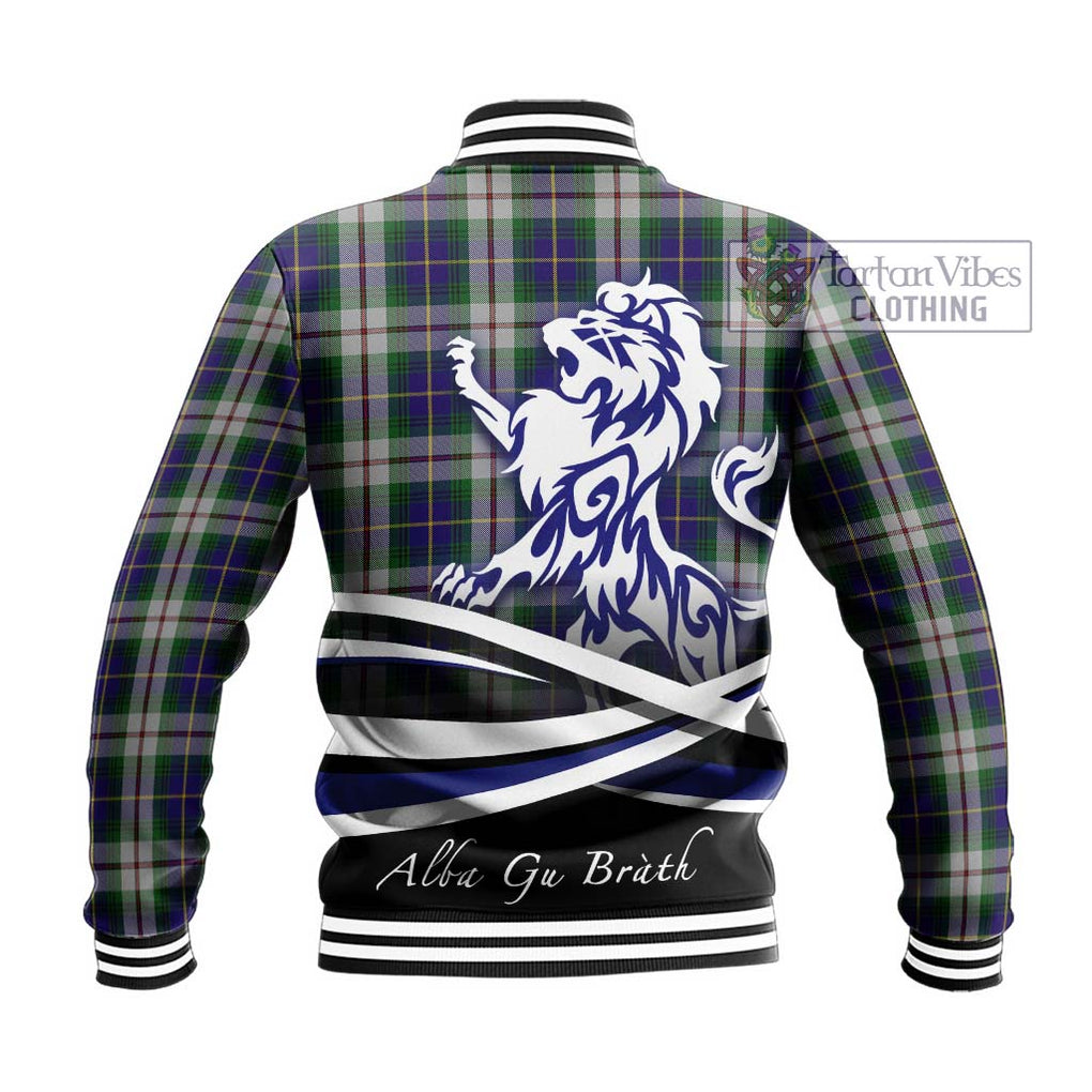 MacLeod Of Californian Tartan Baseball Jacket with Alba Gu Brath Regal Lion Emblem - Tartanvibesclothing Shop