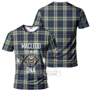 MacLeod Of Californian Tartan T-Shirt with Family Crest DNA In Me Style