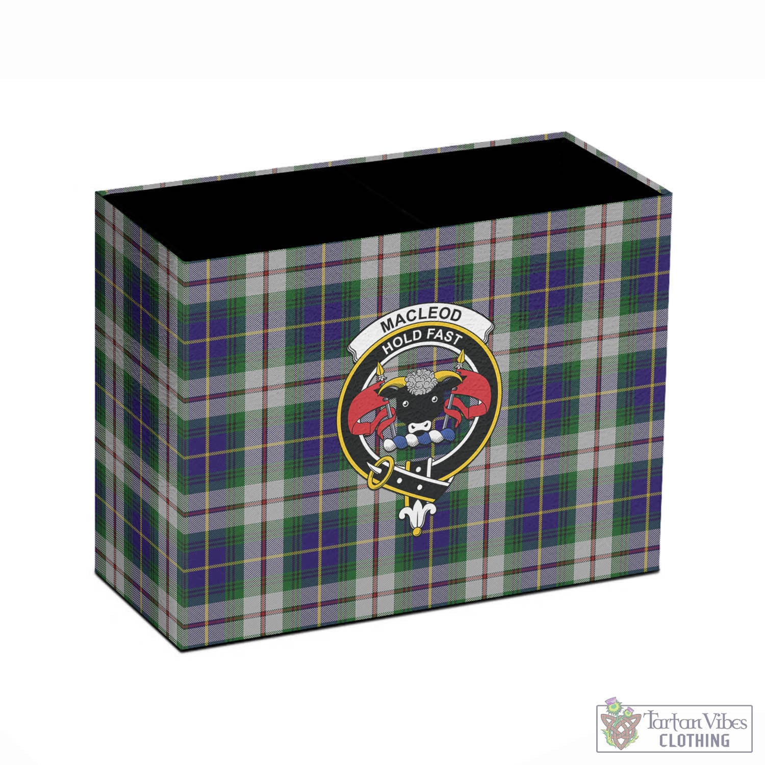 Tartan Vibes Clothing MacLeod Of Californian Tartan Pen Holder with Family Crest