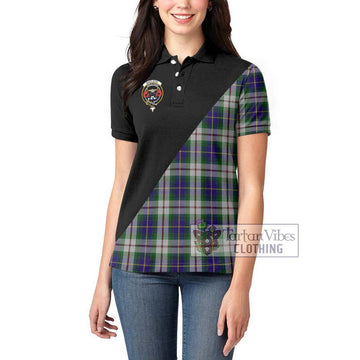 MacLeod Of Californian Tartan Women's Polo Shirt with Family Crest and Military Logo Style