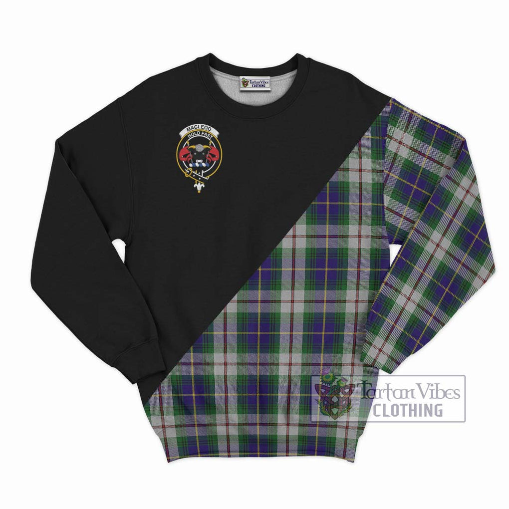 MacLeod Of Californian Tartan Sweatshirt with Family Crest and Military Logo Style - Tartanvibesclothing Shop