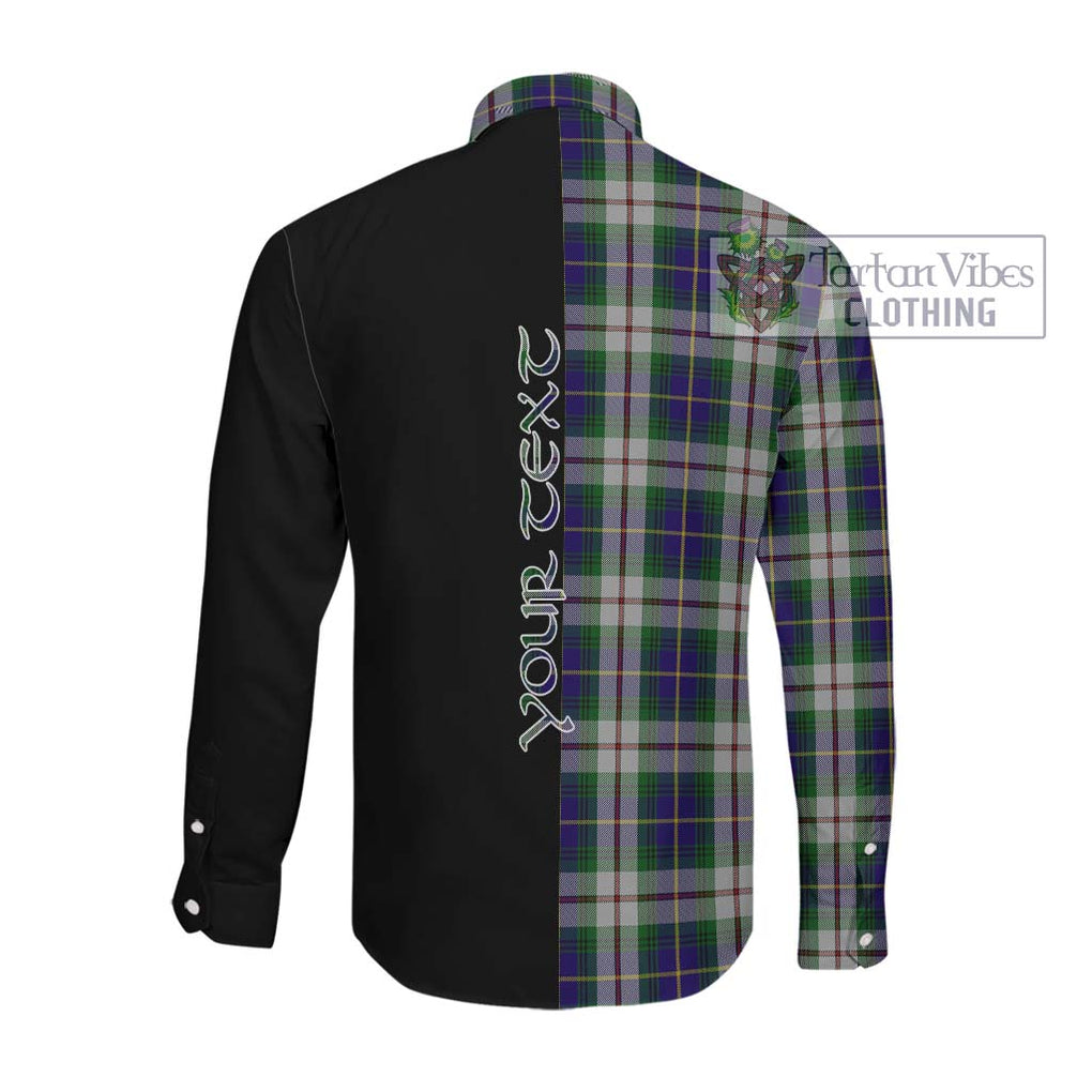 MacLeod Of Californian Tartan Long Sleeve Button Shirt with Family Crest and Half Of Me Style Men's Shirt - Tartanvibesclothing Shop