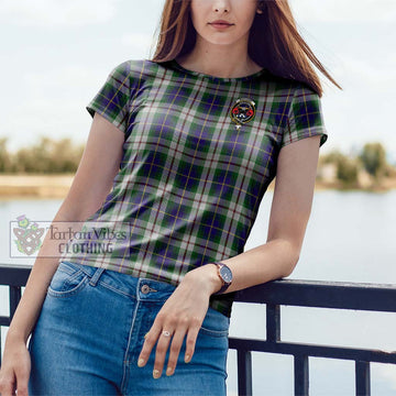 MacLeod Of Californian Tartan Cotton T-Shirt with Family Crest