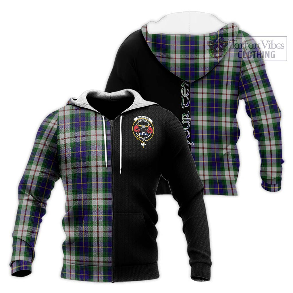 MacLeod Of Californian Tartan Knitted Hoodie with Family Crest and Half Of Me Style Unisex Knitted Zip Hoodie - Tartanvibesclothing Shop