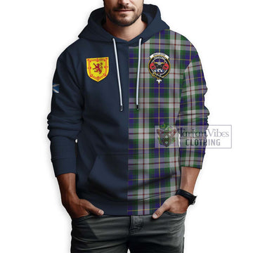 MacLeod Of Californian Tartan Hoodie Alba with Scottish Lion Royal Arm Half Style