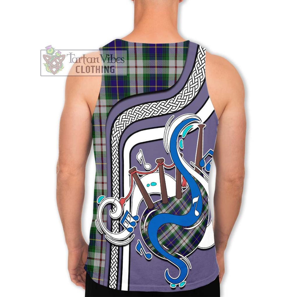 MacLeod Of Californian Tartan Men's Tank Top with Epic Bagpipe Style - Tartanvibesclothing Shop