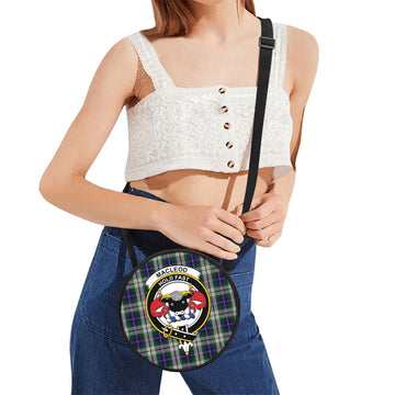 MacLeod Of Californian Tartan Round Satchel Bags with Family Crest